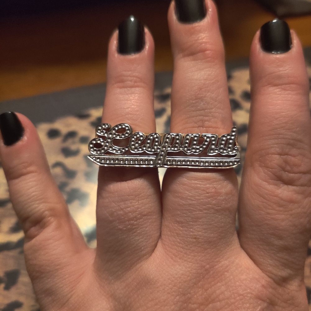 Leopard ring size 8&9